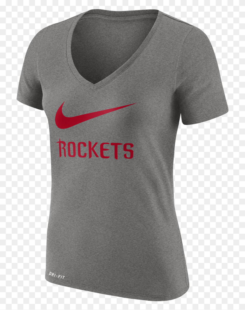 729x1001 Nike Swoosh T Houston Rockets, Clothing, Apparel, T-shirt HD PNG Download