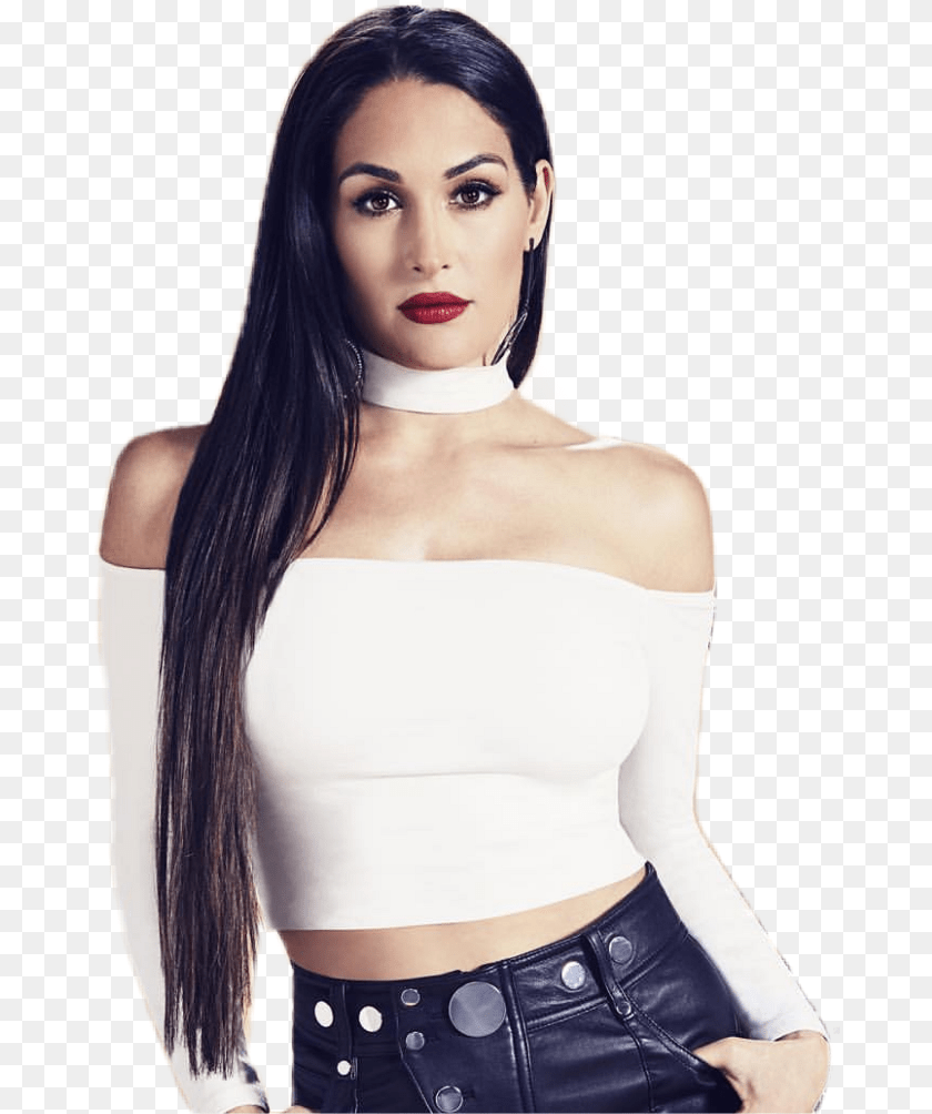 673x1004 Nikki Bella Download Nikki Bella, Blouse, Clothing, Woman, Portrait Transparent PNG