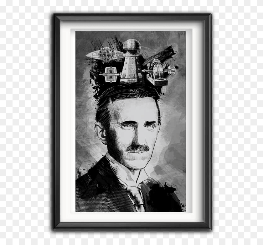 539x721 Nikola Tesla Poster Picture Frame, Advertisement, Person, Human HD PNG Download