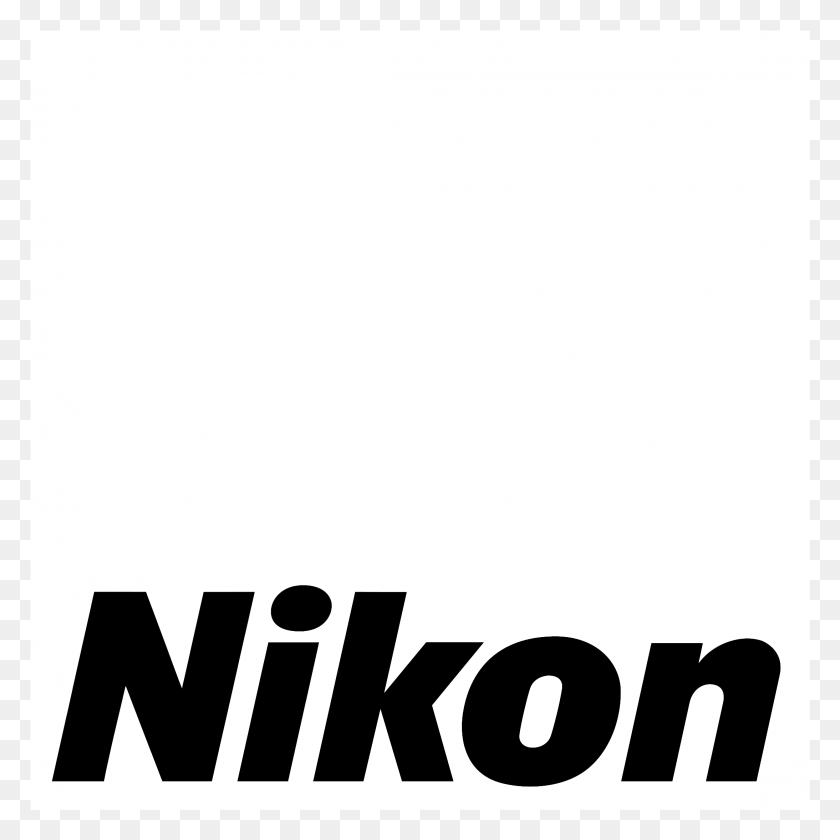 2187x2187 Nikon Logo Black And White, Text, Word, Symbol HD PNG Download