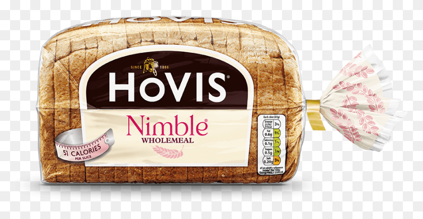 884x426 Nimble Wholemeal Hovis Nimble Wholemeal Bread, Food, Text HD PNG Download
