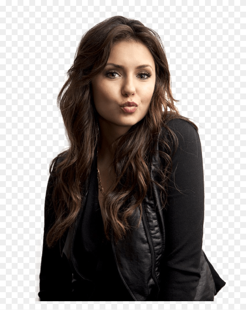 721x1001 Nina Dobrev Images Transparent Gallery Advertisement Jessica In Dark Angel, Clothing, Apparel, Jacket HD PNG Download