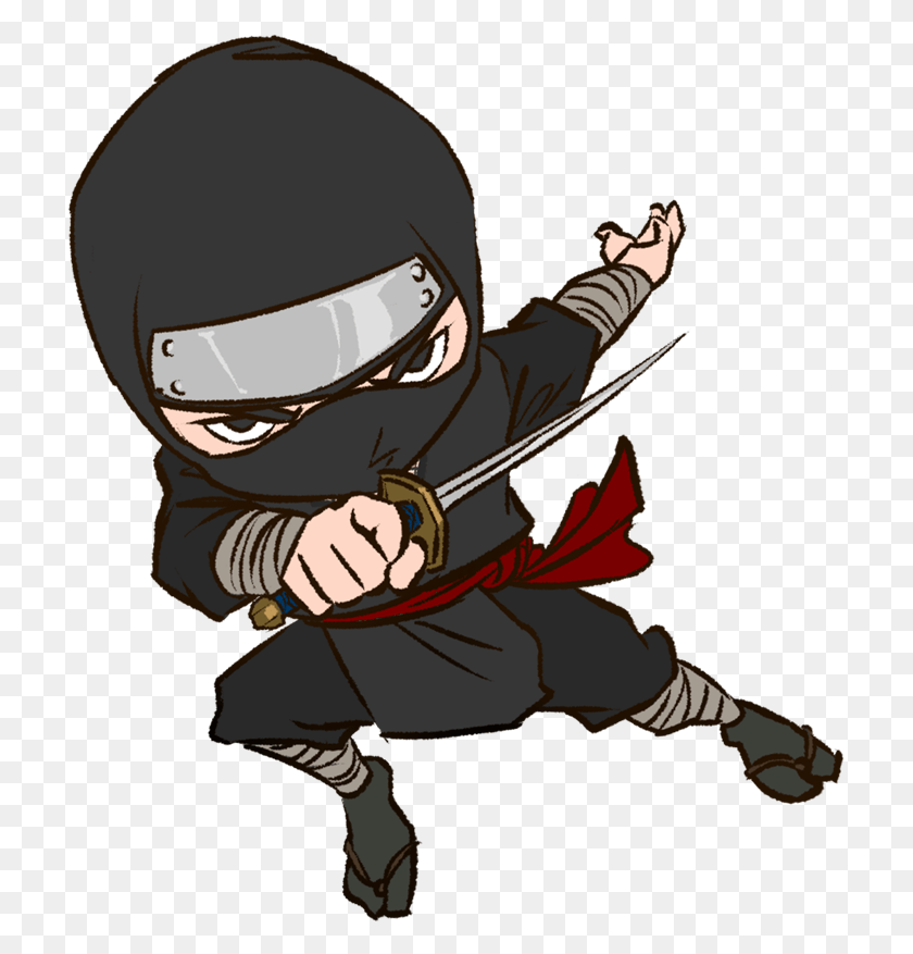715x817 Ninja Cartoon Ninja, Casco, Ropa, Ropa Hd Png