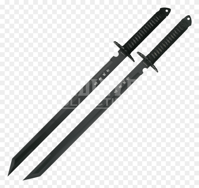 821x772 Ninja Sword Twin Blades Of Ninja, Blade, Weapon, Weaponry HD PNG Download