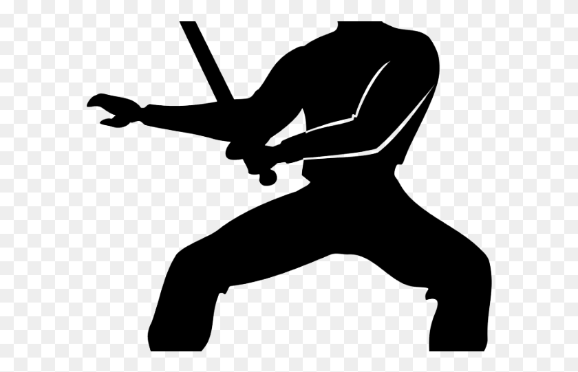 591x481 Ninja Transparent Images Ninja Black And White Clipart, Bow, Stencil, Sport HD PNG Download