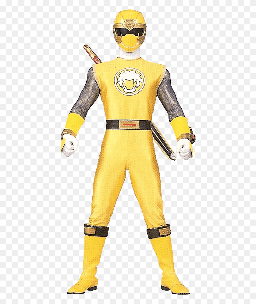 446x937 Ninja Yellow Power Ranger Ninja Storm Yellow Ranger Cosplay, Costume, Person, Human HD PNG Download
