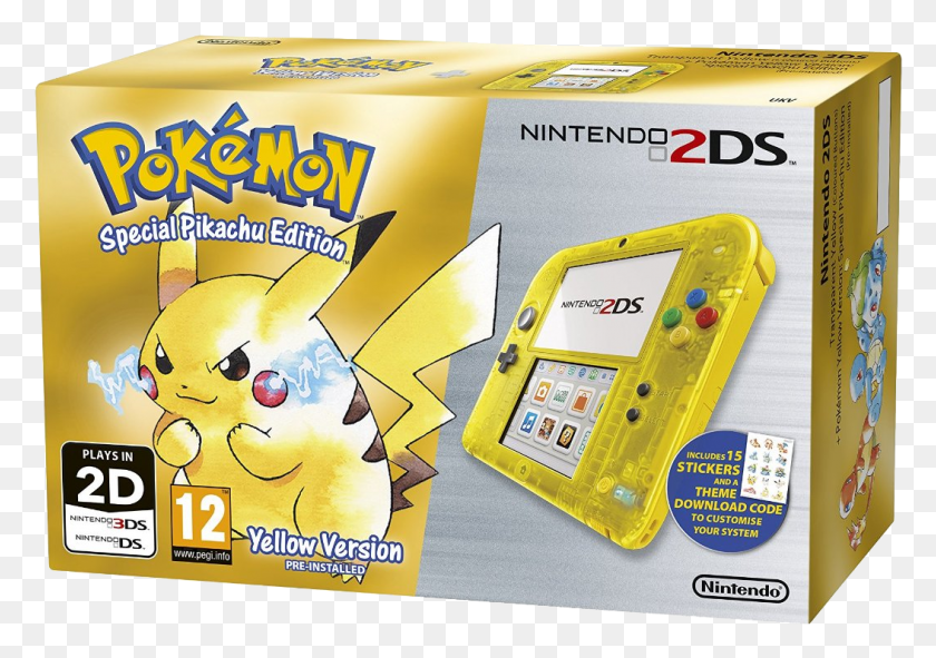 1053x718 Descargar Png / Nintendo 2Ds Edición Especial Pikachu, Anuncio, Cartel, Papel Hd Png