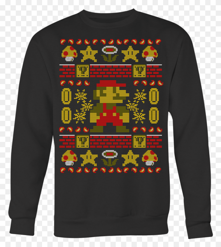 889x1003 Nintendo Christmas Ugly Sweater Iphone, Clothing, Apparel, Sleeve HD PNG Download