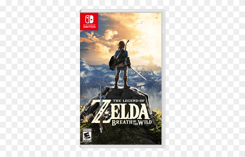 297x481 Nintendo Switch Box Transparent Breath Of The Wild Switch Box, Person, Human, Legend Of Zelda HD PNG Download
