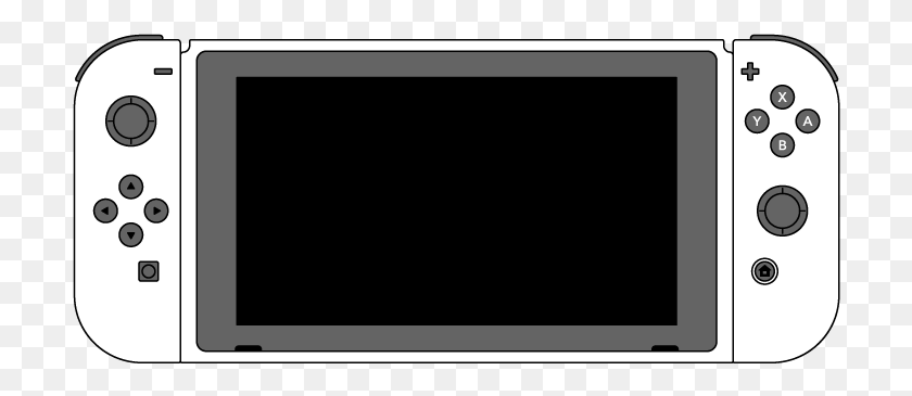 708x305 Nintendo Switch Console Hac Lineart Console Front Joycon All Nintendo Switch, Screen, Electronics, Monitor HD PNG Download