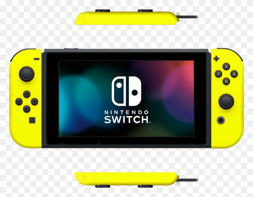 865x658 Nintendo Switch Yellow Joycon, Monitor, Screen, Electronics HD PNG Download