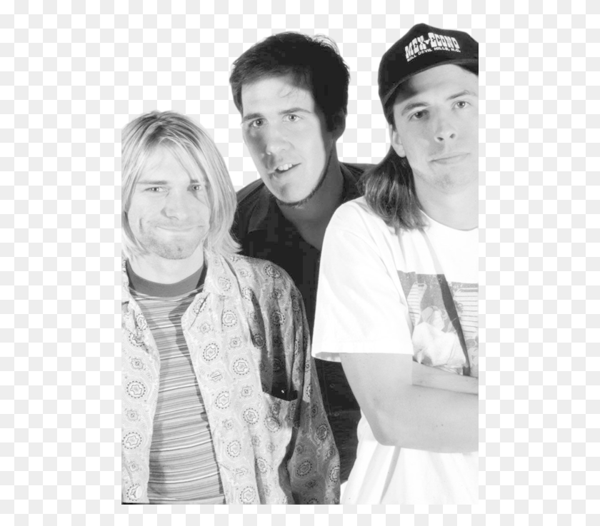 501x677 Nirvana Songs Donald Cobain Nirvana Kurt Cobain Monochrome, Person, Clothing, Face HD PNG Download