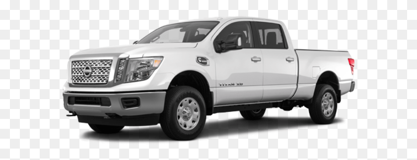 593x263 Nissan Titan Xd Diesel Sv White 2019 Nissan Titan, Vehicle, Transportation, Pickup Truck HD PNG Download