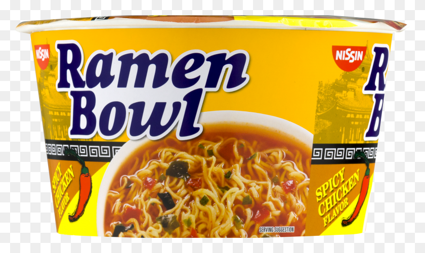 2500x1412 Nissin Ramen Bowl Spicy Chicken Flavor Ramen Noodle Thukpa, Pasta, Food, Vermicelli HD PNG Download