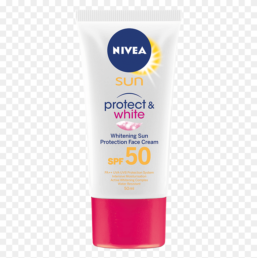 352x783 Nivea Protect And White, Солнцезащитный Крем, Косметика, Бутылка Hd Png Скачать