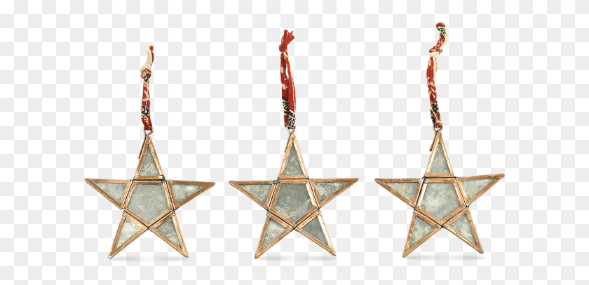 601x347 Nkuku Sumba Hanging Copper Stars Set Of 3 Stars, Symbol, Star Symbol HD PNG Download
