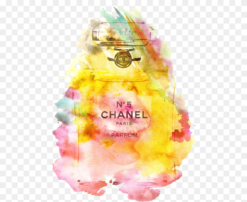 491x687 No 5 Watercolor Chanel, Bottle, Adult, Wedding, Person Sticker PNG