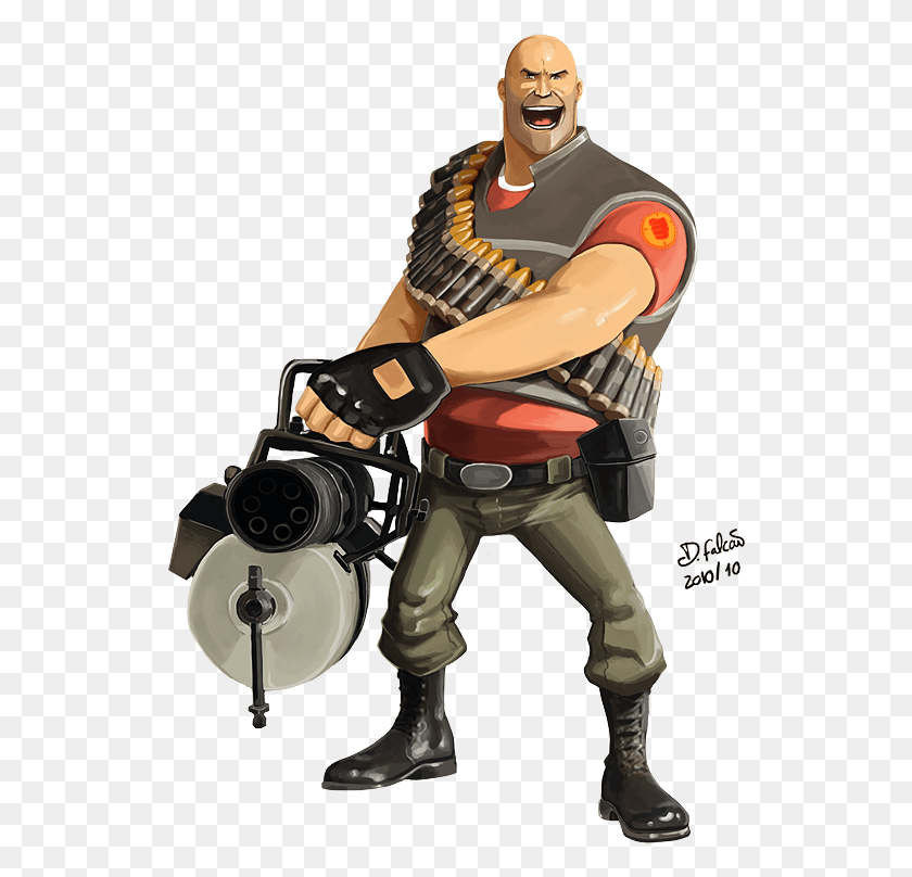 535x748 No Caption Provided Team Fortress 2 Heavy Art, Person, Human, Camera HD PNG Download