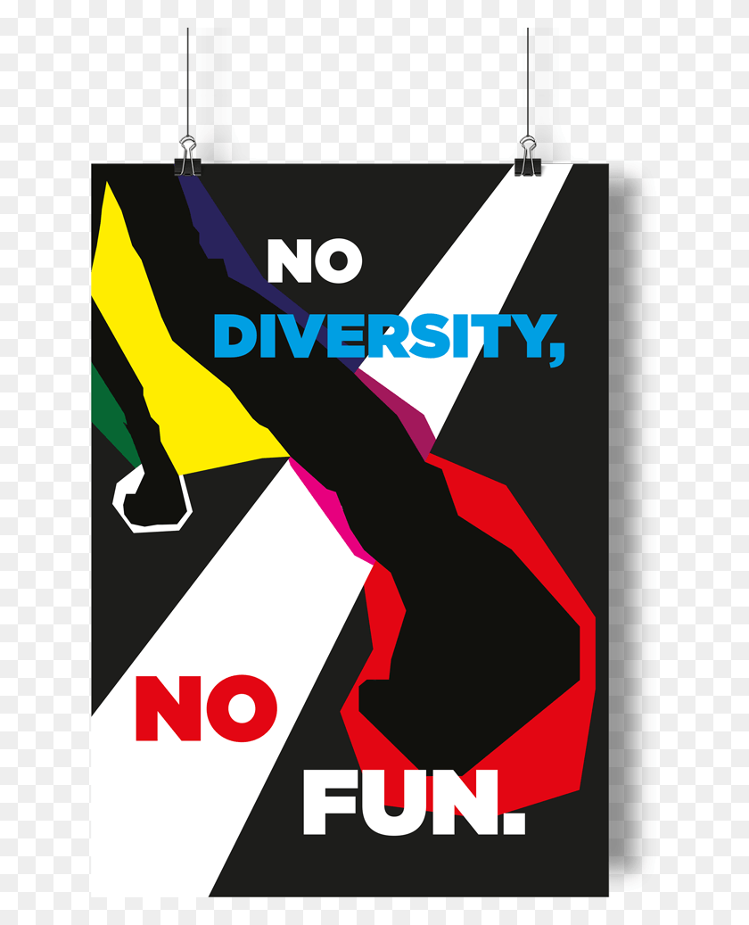 639x977 Плакат No Diversity No Fun, Реклама, Флаер, Бумага Hd Png Скачать