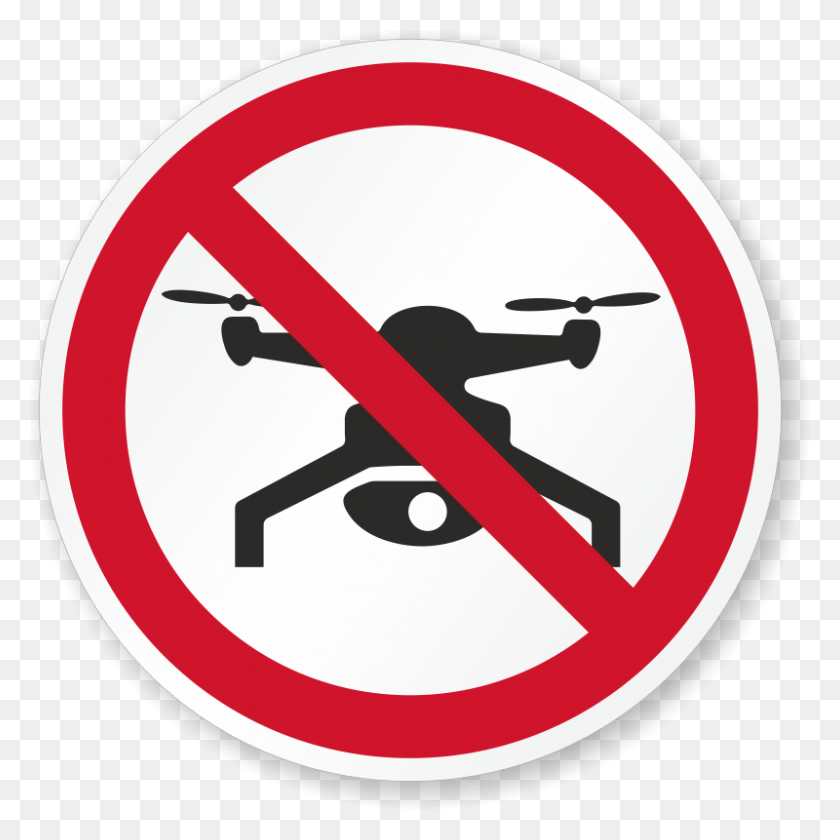 800x800 No Drone Signs No Drone Sign, Road Sign, Symbol, Stopsign HD PNG Download
