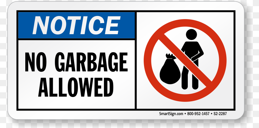 800x416 No Dumping Of Garbage Sign, Symbol, Scoreboard, Road Sign, Text Transparent PNG