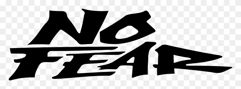 2119x681 No Fear Logo Black And White No Fear, Gray, World Of Warcraft HD PNG Download
