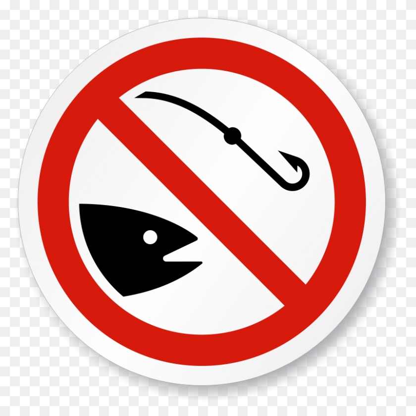 800x800 Знак Запрещения Рыбной Ловли, Символ, Дорожный Знак, Стоп-Знак Png Скачать