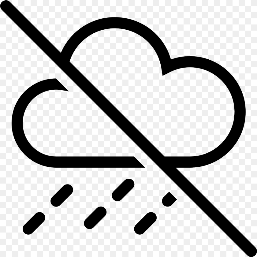 No Icon No Rain Clipart, Gray Sticker PNG