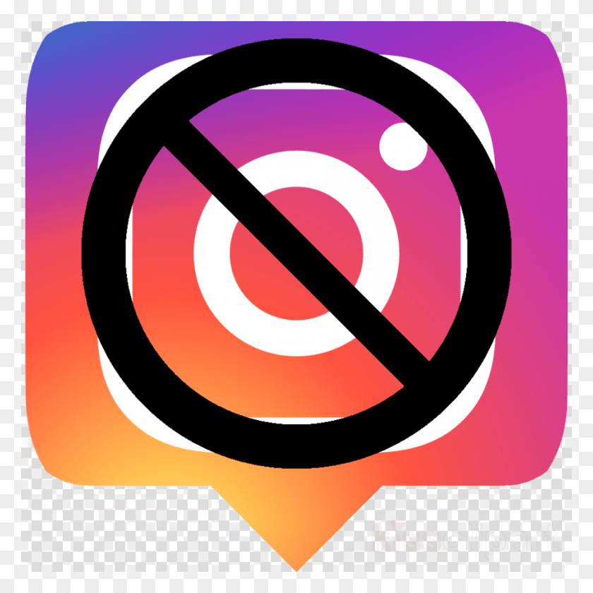 900x900 No Instagram Clipart Social Media Instagram Text Comic Bubble, Symbol, Label, Logo HD PNG Download