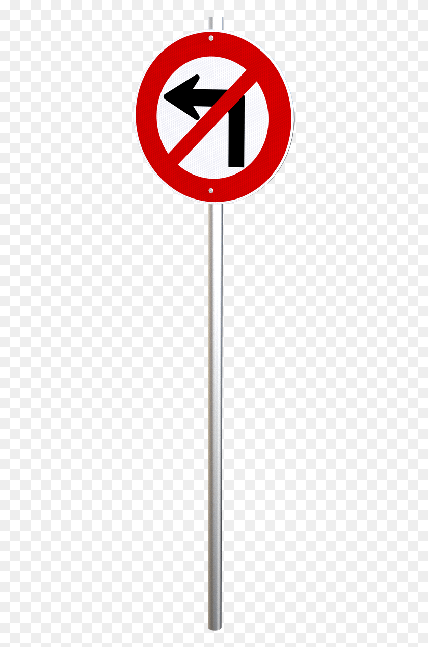 321x1208 No Left Turn Traffic Sign Image Traffic Sign, Sword, Blade, Weapon HD PNG Download