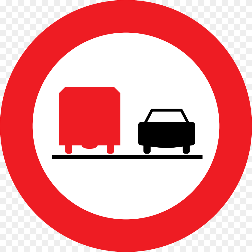 1920x1920 No Overtaking By Heavy Goods Vehicles Sign In Austria Symbol, Road Sign Clipart PNG