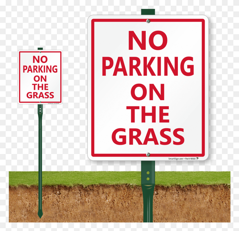 801x771 No Parking On The Grass Sign Sign, Symbol, Road Sign HD PNG Download