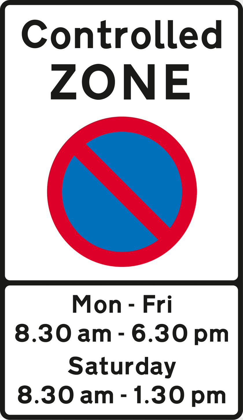 1114x1920 No Parking Zone Sign In Uk Clipart, Symbol, Road Sign Transparent PNG