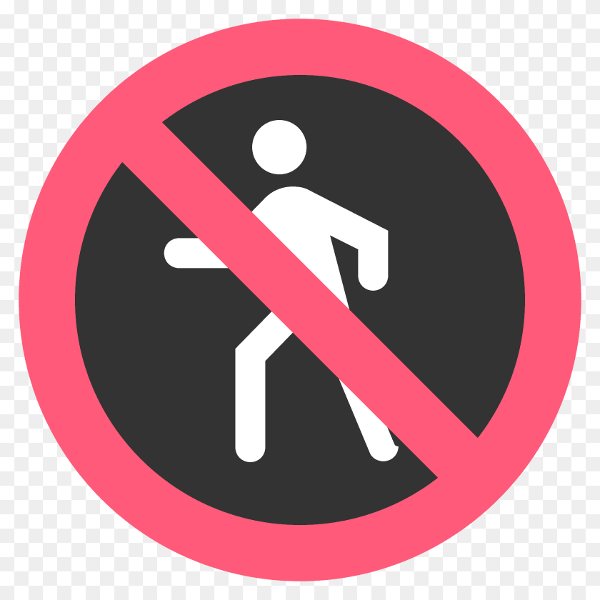 1920x1920 No Pedestrians Emoji Sign, Symbol, Road Sign Clipart PNG