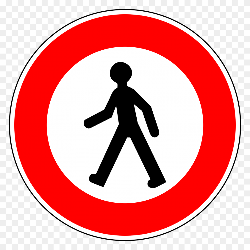 1920x1920 No Pedestrians Traffic Sign Sign Panneau, Person, Human, Symbol HD PNG Download