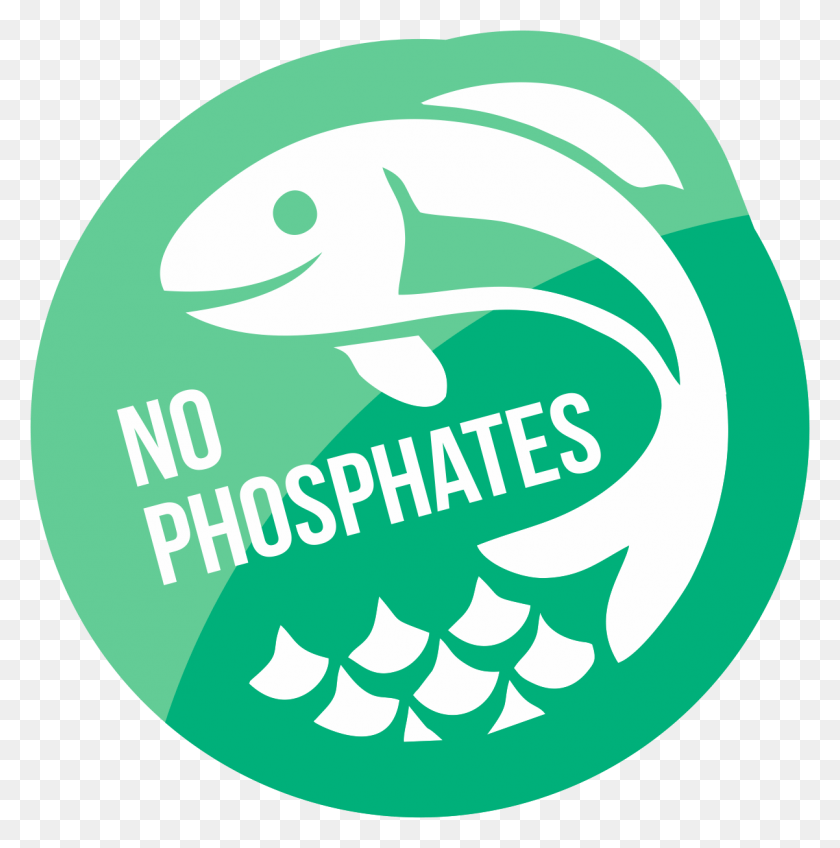 1202x1215 No Phosphates Button Emblem, Label, Text, Sea Life HD PNG Download
