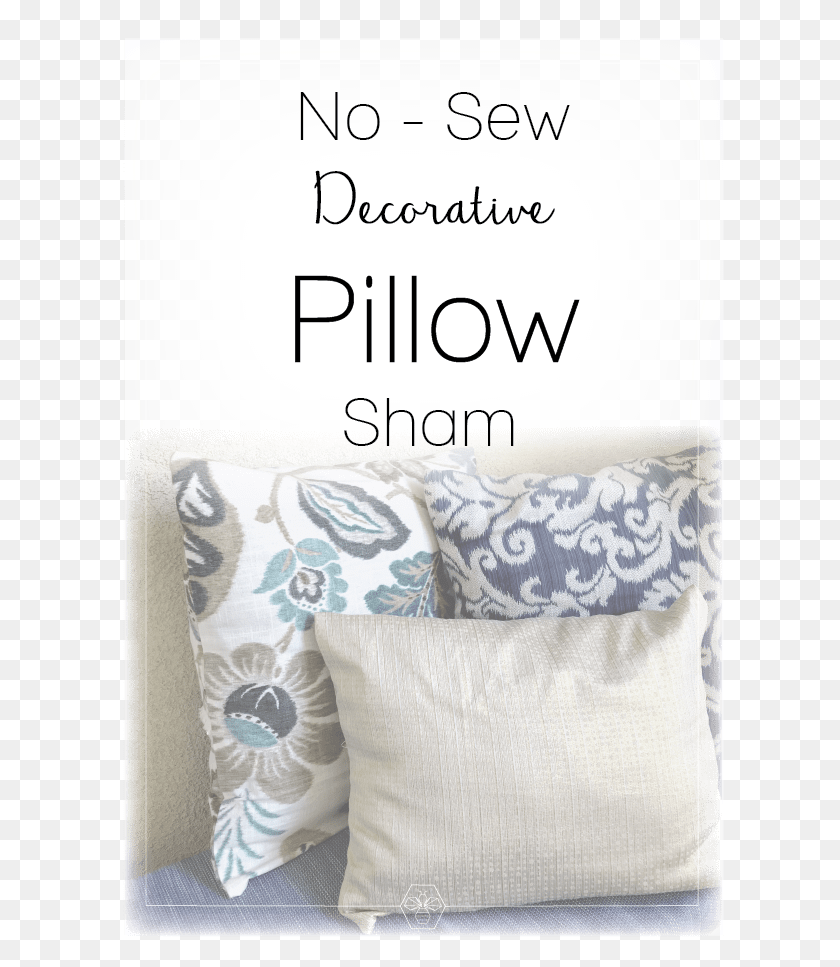 622x907 No Sew Decorative Pillow Sham Tutorial Linen, Cushion, Home Decor, Diaper HD PNG Download