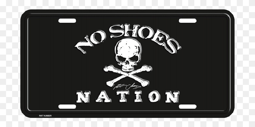 707x359 No Shoes Nation Embossed License Plate Emblem, Person, Human, Text HD PNG Download