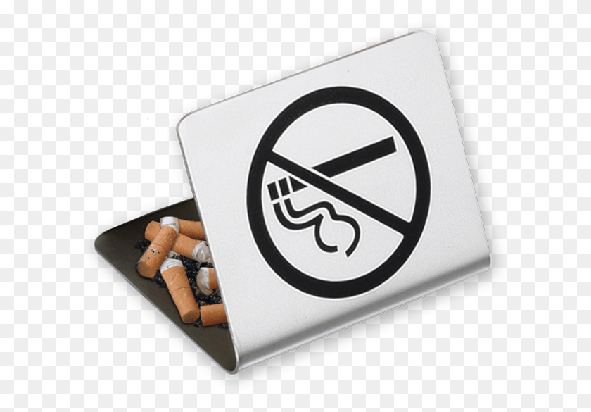 600x525 No Smoking Sign Ashtray Emblem, Label, Text, Sticker HD PNG Download
