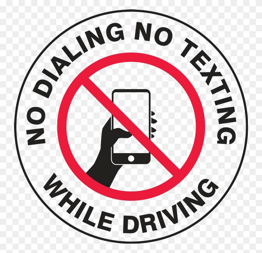 No Texting Pic Avoid Cell Phone While Driving, Label, Text, Symbol HD PNG Download