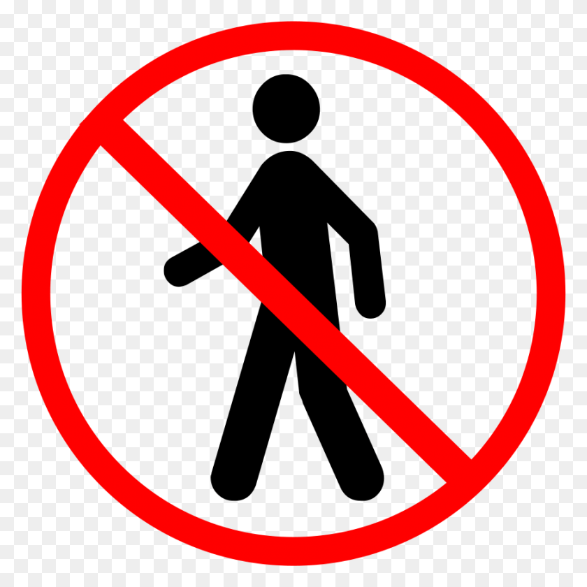868x868 No Unauthorised Entry Sign, Symbol, Person, Human HD PNG Download
