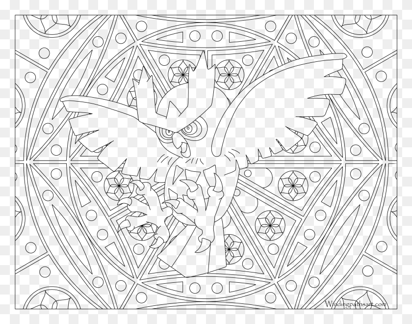 3038x2338 Noctowl Pokemon Coloring, Gray, World Of Warcraft HD PNG Download