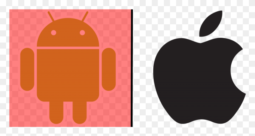 975x486 Descargar Png Nodroidyesios Iphone Vs Android, Texto, Logotipo, Símbolo Hd Png