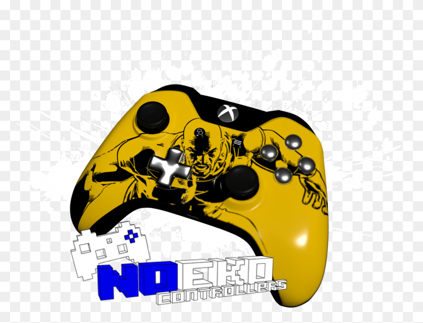 1128x843 Noeko Arcades Custom Luke Cage Xbox One Controller Game Controller, Graphics, Advertisement HD PNG Download