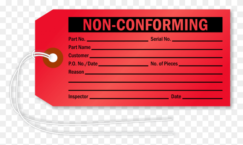 800x456 Non Conforming Inspection Tag Contents, Text, Label, Driving License HD PNG Download