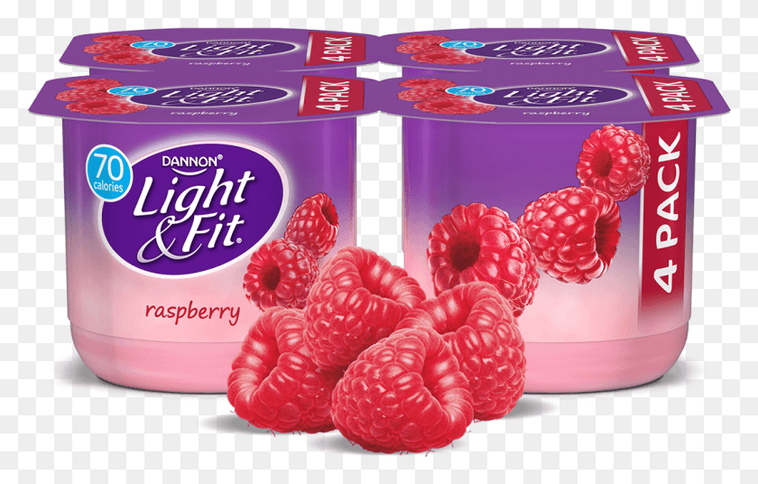 1062x649 Nonfat Yogurt Raspberry Dannon Light And Fit Raspberry, Fruit, Plant, Food HD PNG Download