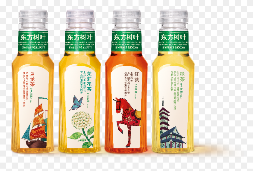 970x632 Descargar Png Nongfu Spring39S Oriental Leaf Alan Chan Paquete De Diseño, Bebida, Bebida, Botella Hd Png
