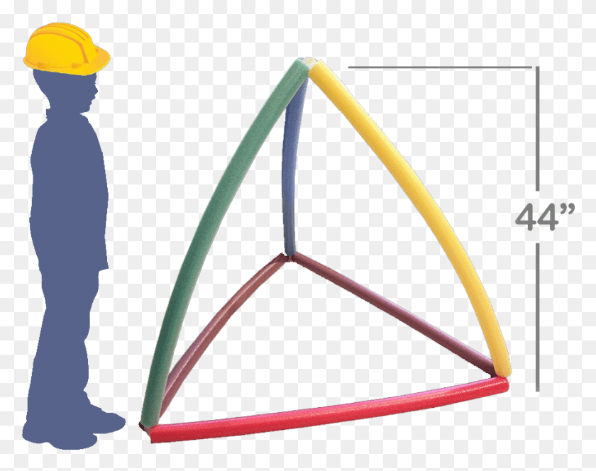 896x694 Noodle Builder Play Tent Frame Kit Construction Worker, Bow, Triangle, Person HD PNG Download