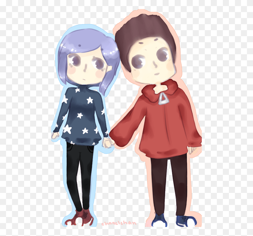 500x723 Norman And Coraline, Hand, Holding Hands, Person HD PNG Download