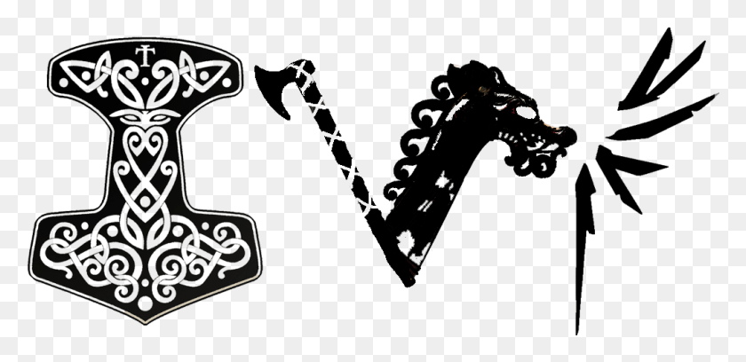 1019x455 Norse Symbol For Mjolnir, Leisure Activities, Musical Instrument, Guitar HD PNG Download